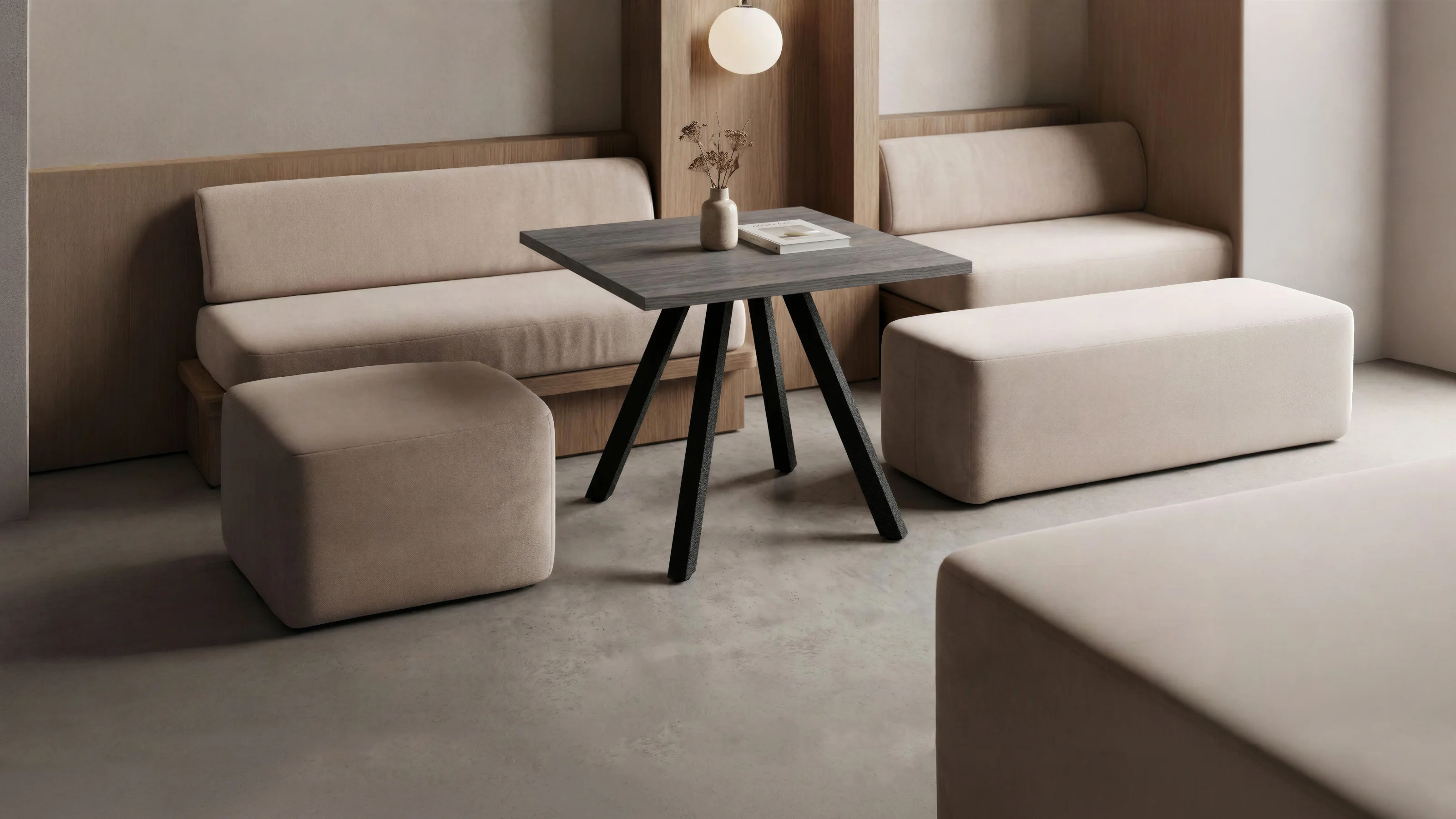 A TableX table in a hospitality lounge