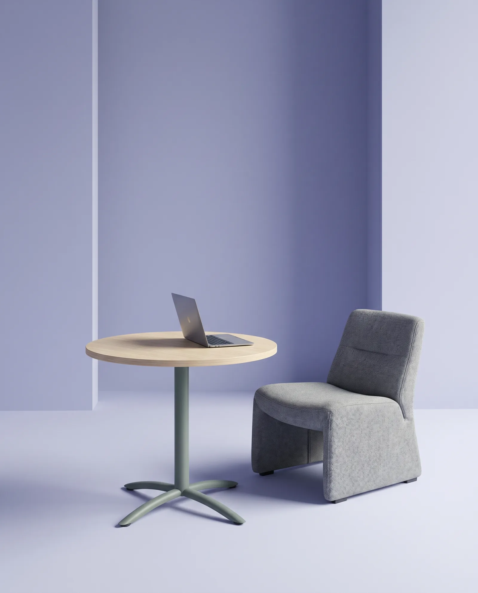 Stretch café table on a lavender set