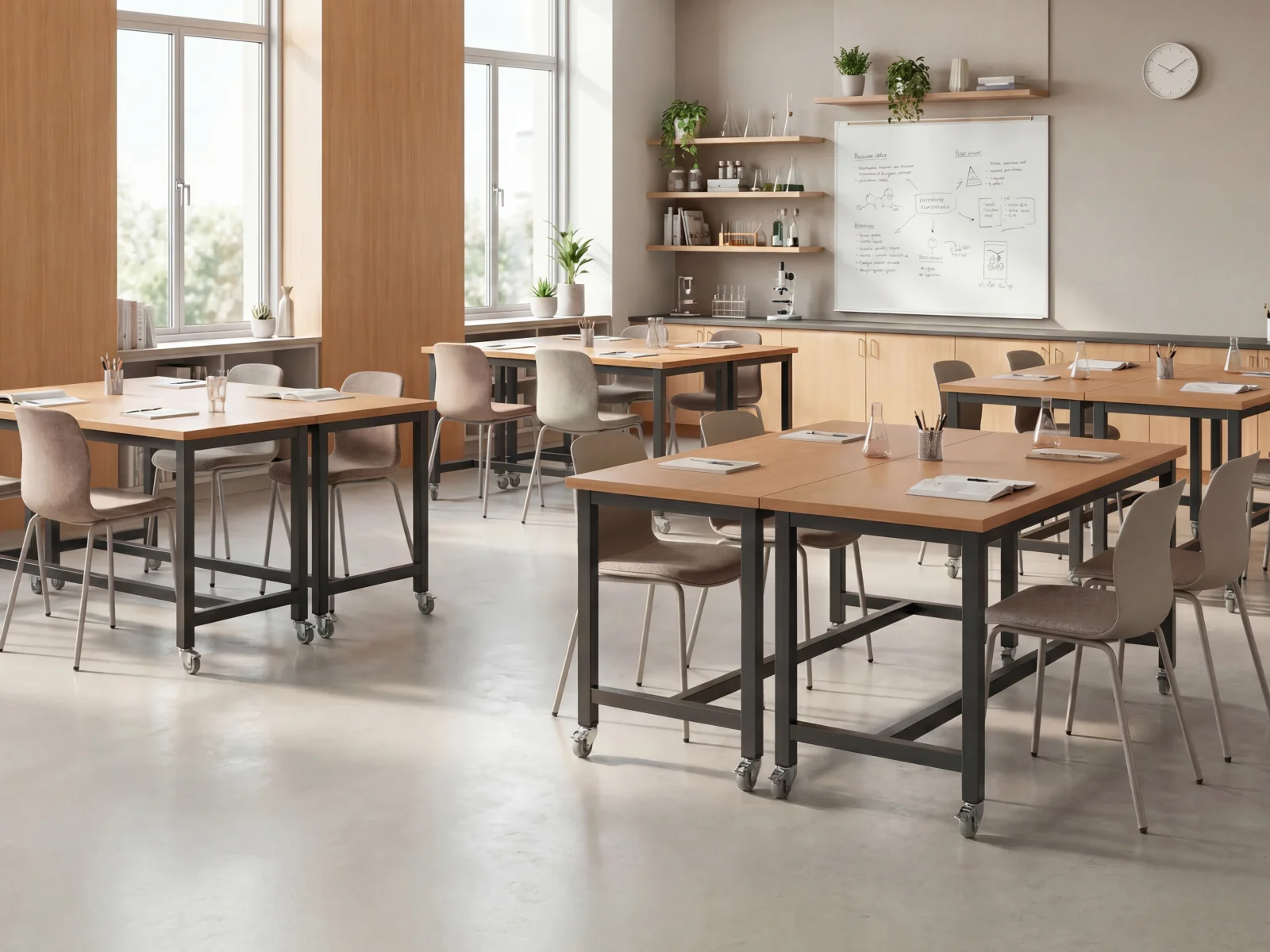 Artisan table in a Education + Training setting