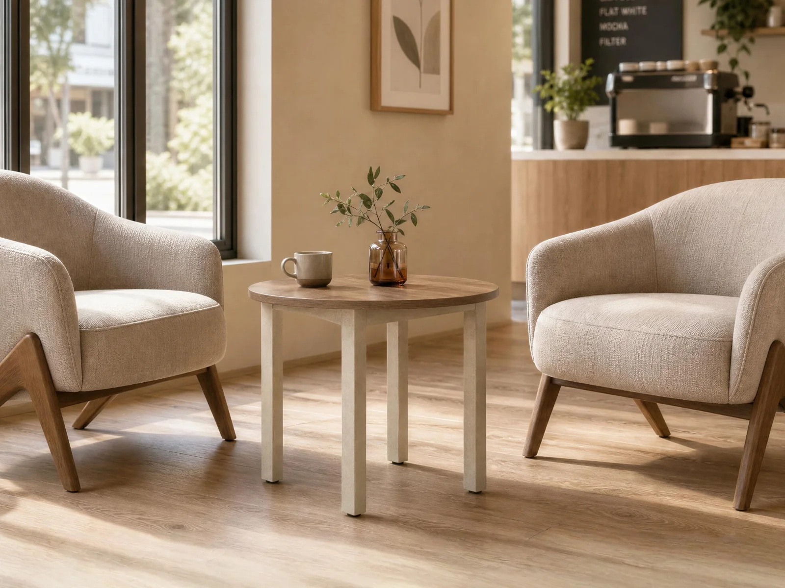 Justice table in a Café + Hospitality setting