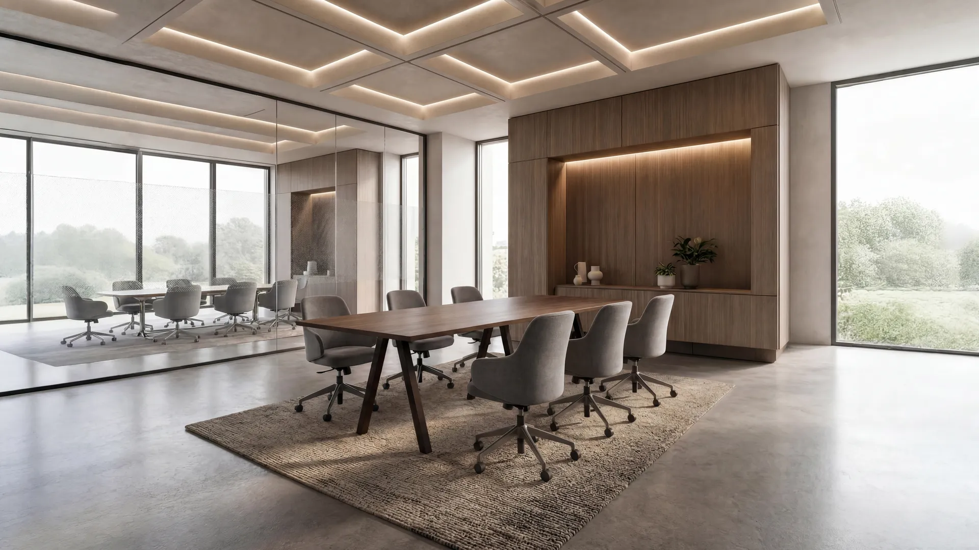Conference + Meeting space in use