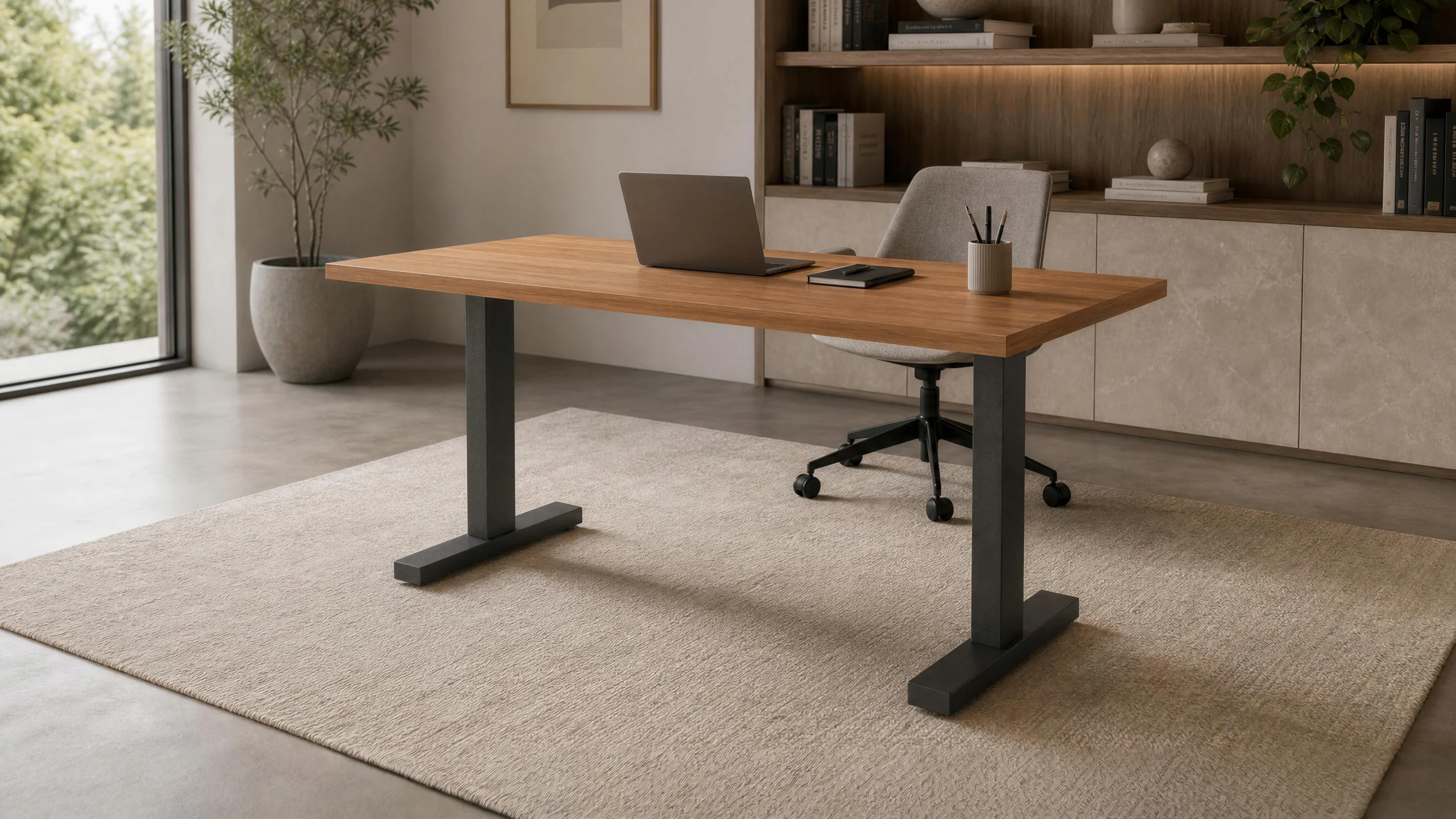 Trig table in a styled room