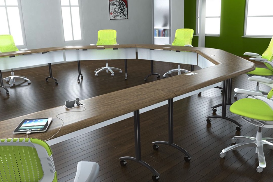 Classroom with conference table